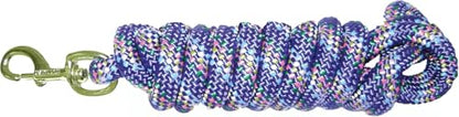 Hamilton 5/8" x 10' Poly Horse Lead Rope with Bolt Snap, Purple Confetti - color: Purple Confetti