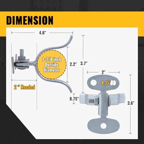 VIVIDA Wall Mount Gate Latch 1-7/8", Flat Back Gate Fork Latch, 1 PCS - size: 1-7/8" (1 PCS)