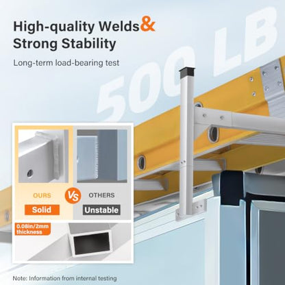 Trailer Ladder Rack Aluminium, Roof Rack for Enclosed Open Trailer - color: Silver