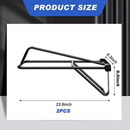 Dunzy 2 Pieces Portable Folding Saddle Rack Collapsible Saddle Storage Rack, Wall Mount Black Stand for Horse Trailer Western Saddles Horses Blanket Stall (Classic Style)