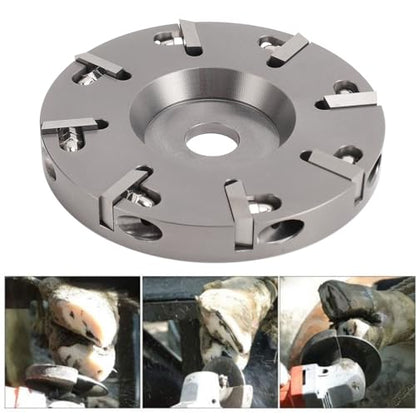 Livestock Hoof Trimming Disc, Plate Hoof Trimming Discs Hoof Grinding Discs Claws Hoof Care Tool with 8 Teeth Steel, 3.9x3.9x0.6in Hoof Nipper Knife Tool for Livestock Sheep Cattle