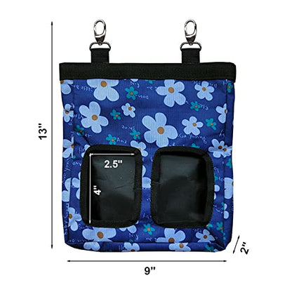 RIOUSSI Guinea Pig Hay Feeder, Hanging Rabbit Hay Feeder Bag.BlueFlower,2Ct - color: Blueflower-2pack