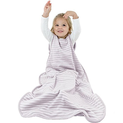 Woolino Toddler Sleeping Bag, 4 Season, Merino Wool and Organic Cotton Baby Wearable Blanket, 2-4 Years, Lilac - color: Lilac