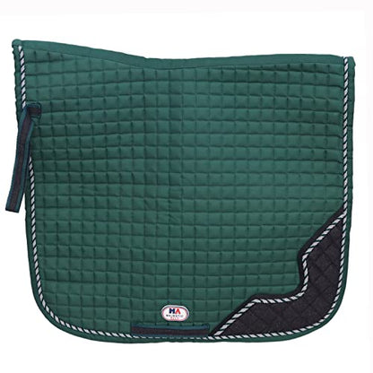 Majestic Ally Designer Quilted 1" Square All Purpose English Saddle Pad - color: Hunter Green