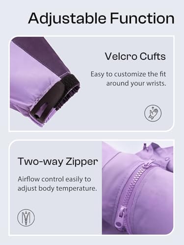 Womens Waterproof Rain jacket Lightweight Raincoat with Removable Hood - color: Purple, size: Small