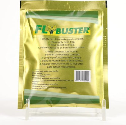 Flybuster - Garden Fly Bait Refill Pack, Natural & Non-Toxic Fly Bait Granules for All Resuable Outdoor Fly Traps (Flybuster Refill Pack, Garden Size) - size: Garden (1-Pack)