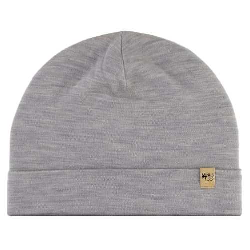 100% Merino Wool Cuff Beanie - Mens & Womens Warm Winter Hat - Watch Cap - Toque - Novelty Beanie - One Size Fits Most - color: Ash Gray