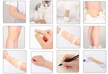 24 Pack Self Adhesive Bandage Wrap 2 Inch, Athletic Elastic Non Woven Cohesive Bandage for Sports, Wrist, Ankle Sprains, Swelling and Vet Wrap (Rainbow) - color: 2 Inch-24 Count Rainbow