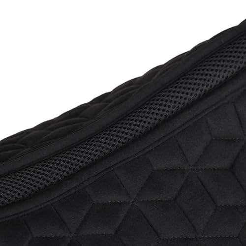 WeatherBeeta Suede Elite Air-Tec Jump Shaped Saddle Pad - color: Black, size: L
