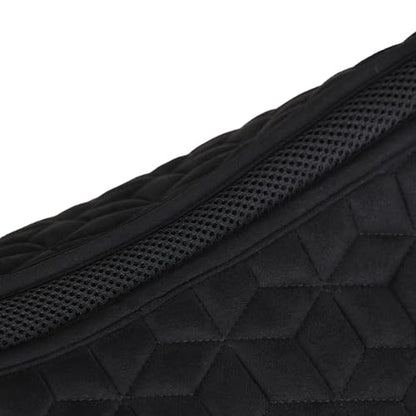 WeatherBeeta Suede Elite Air-Tec Jump Shaped Saddle Pad - color: Black, size: L