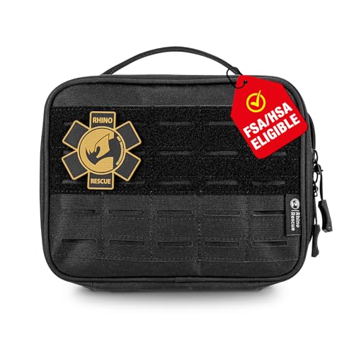 RHINO RESCUE Vehicle IFAK Trauma Kit with CAT Tourniquet Black - color: Black, size: Car Headrest Pack