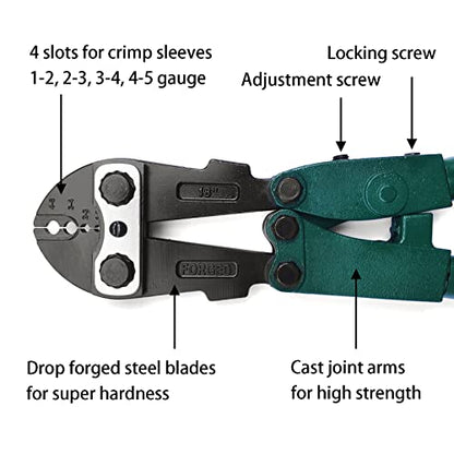 FenceMate 4 Slot Crimping Tool Kit to Join High Tensile Steel Wires/Ropes