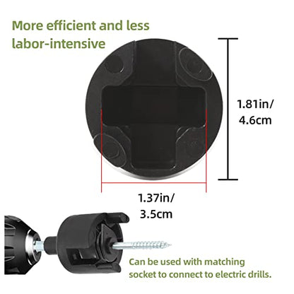 100Pcs Multifunction Electric Fence Insulator for Wire/Tape/Rope Screw-in Ring Post Wood Post insulators and1 Pc Free Insulator Socket Tool(Grid System Accessories for Animal Husbandry Electronic) - style: M2