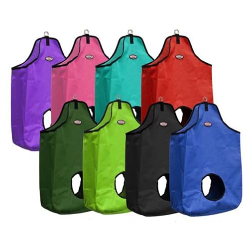 Showman Double Open Nylon Hay Bag - color: Black