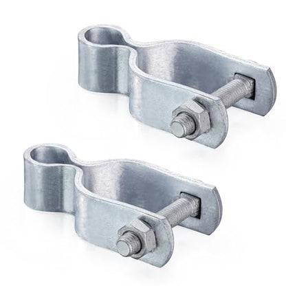 KINNAN 1-5/8" Chain Link Fence Gate Female Hinge, Heavy Duty Galvanized Steel, Gate Hinges with Bolts and Nuts, Durable Fence Hardware for Secure and Long-Lasting, Easy Installation (2 Pack) - size: 1-5/8