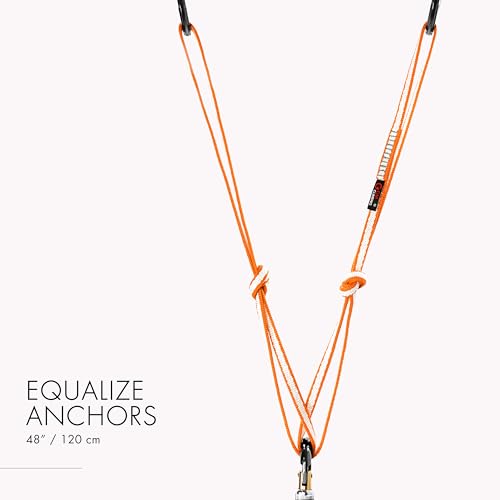 GM CLIMBING 11mm UHMWPE Sling Runner 22kN CE UIAA Certified - color: Orange, size: 24" | 3 Pack