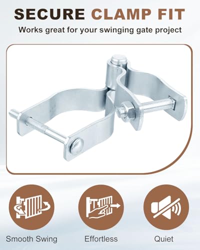 4Pcs Chain Link Fence Gate Hinge Kit Male Post Hinge and Female Frame Hinge