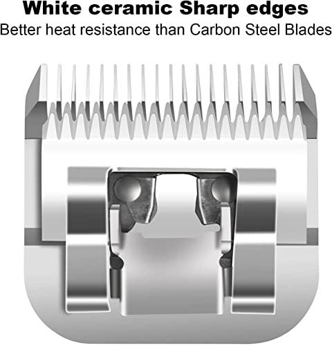 4FC Grooming Ceramic Pet Clipper Blades Compatible with Andis & Oster A5 - color: Silver, size: 4FC 9.5mm