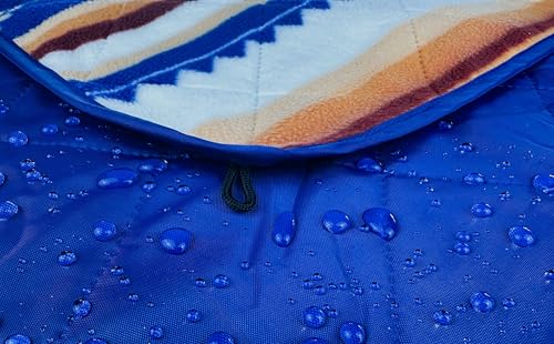 DOWN UNDER OUTDOORS Waterproof 350 GSM Fleece or Sherpa Stadium Blanket - color: Aztec