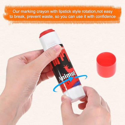 M METERXITY 3-Pack Livestock Marker, 11.6 Cm/4.6 Inches Large Animal Crayons for Pig/Cattle/Cow/Sheep Supplies, Farming Livestock Marking Crayons [Green/Red/Blue]