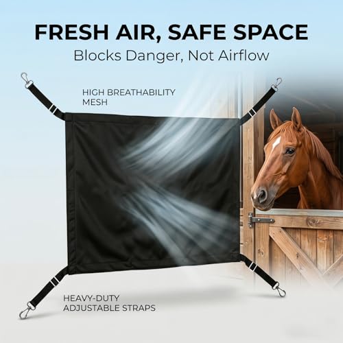 Stall Guards for Horses, Horse Stall Guard with Adjustable Strap for Stable