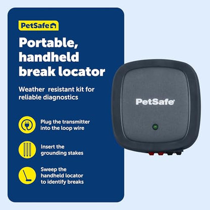 PetSafe Wire Break Locator for In-Ground Pet Fence Systems | Dual Tone and Light Indicators Pinpoint Boundary Wire Breaks, Includes 50 ft Wire, Stakes, Splice Capsules.