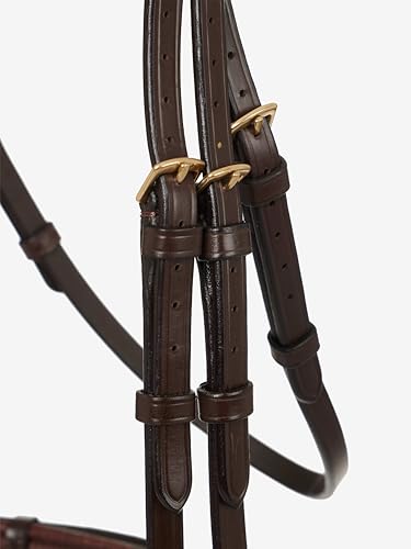 LeMieux Kudos Competition Flash Bridle - color: Havana, size: Oversize-O/S