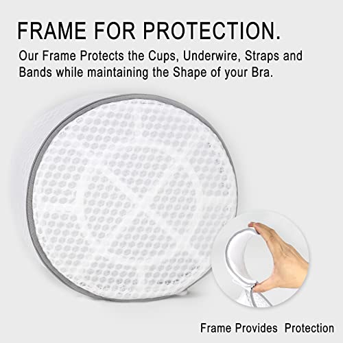 Muchfun 3Pcs Bra Wash Bags, Honeycomb Mesh Laundry Bags for Delicates - size: 3 Bra Bags