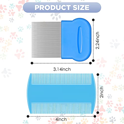 Maitys 8 Pcs Lice Combs Kids Pet,4 X 2 Inch, 2.24 X 2.24 Inch,Novel - color: Novel, size: 4 x 2 Inch, 2.24 x 2.24 Inch