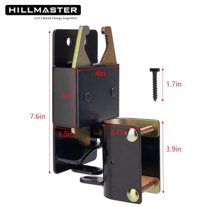 HILLMASTER 2 Pack Heavy Duty 2 Way Farm Gate Latch, Two Way Fence Gate Latch for Metal Gates Livestock Cattle Gate Latches Gate Hardware for Horse Corrals, Ranches(Screws and Instructions Included) - size: 2 Pack