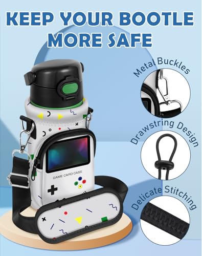 Miss Adola Water Bottle Carrier with Strap for Kids, 14-20 oz - color: Retor Game
