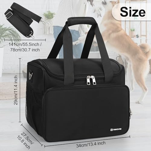 TANTO Dog Grooming Vacuum Bag, Extra Large Pet Tool Bag with Compartments