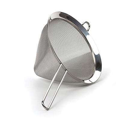 RSVP International Endurance Kitchen Collection, Stainless Steel Fine Mesh Conical Sieve/Colander, Multi-Purpose for Cooking, Baking, Loose Leaf Tea, Bar Strainer Cocktails, 8-Inch - size: 8-Inch