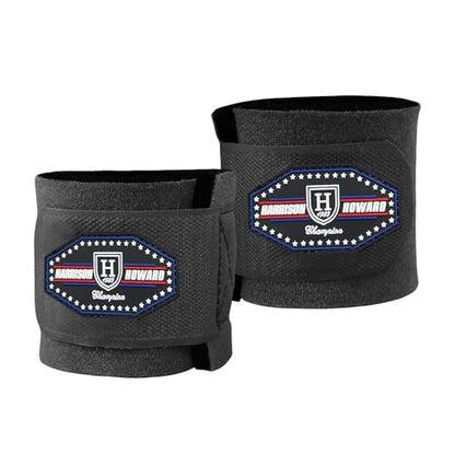 Harrison Howard Durable Shock-Absorbent Breathable Impact Protection Pastern Wraps for Horse Sold in Pairs Black - color: Black
