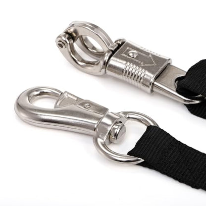 Cididu 2 Pack Cross Ties for Horse, Nylon Trailer Tie with Strong Panic Snap and Bull Snap, Heavy Duty Adjustable from 44.5" to 78.3" Hanging Strap for Water Buckets and Outdoor Feeders