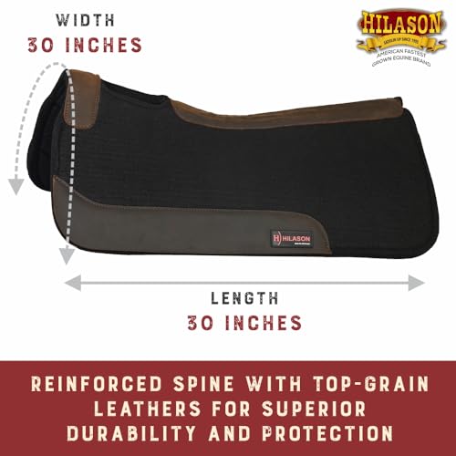 HILASON Western Wool Felt Horse Saddle Pad 30X30 in - color: Royal Blue