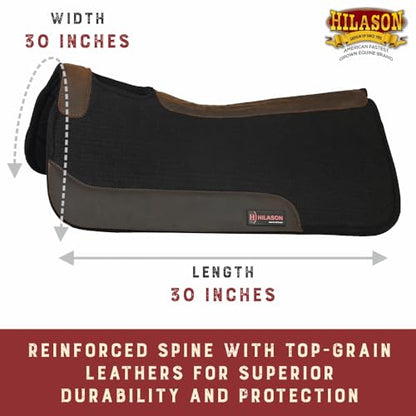 HILASON Western Wool Felt Horse Saddle Pad 30X30 in - color: Royal Blue