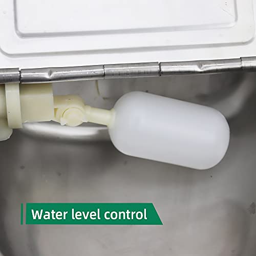 1/2 Inch Float Ball Valve,Water Float Valve for Automatic Livestock Waterer Bowl, Horse Goat Dog Water Trough,Pool, Aquariums(2 pack)