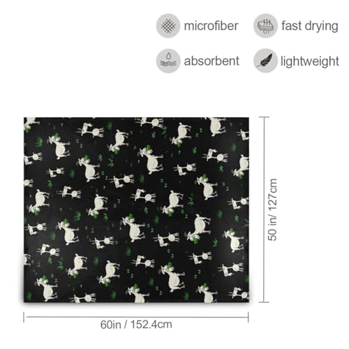 Goat Fleece Throw Blanket for Couch Adults Teens 50" X 60" - color: Goat, size: 50x60 inch