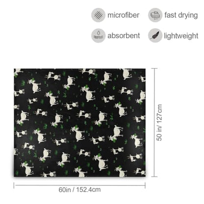 Goat Fleece Throw Blanket for Couch Adults Teens 50" X 60" - color: Goat, size: 50x60 inch