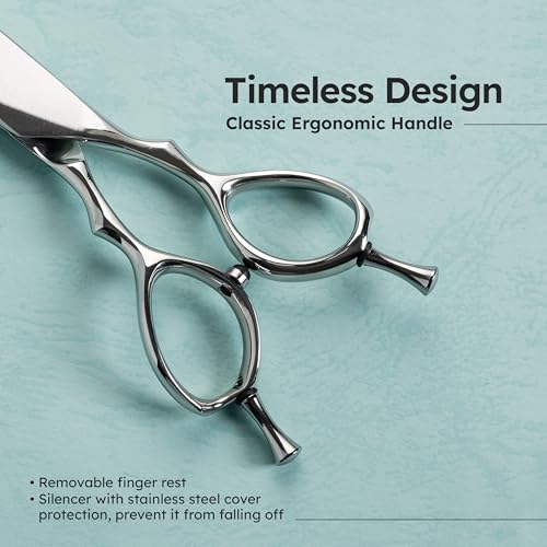 8” Dog Grooming Chunker Scissors – VG10 Japanese Steel Professional Pet Shears for Cats & Dogs | Clean Cut & Precise Trimming | Lightweight, Ergonomic, Handcrafted | Thinning Rate 60-70% | K9 Shears - size: 8" - 60%