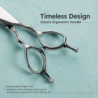 8” Dog Grooming Chunker Scissors – VG10 Japanese Steel Professional Pet Shears for Cats & Dogs | Clean Cut & Precise Trimming | Lightweight, Ergonomic, Handcrafted | Thinning Rate 60-70% | K9 Shears - size: 8" - 60%