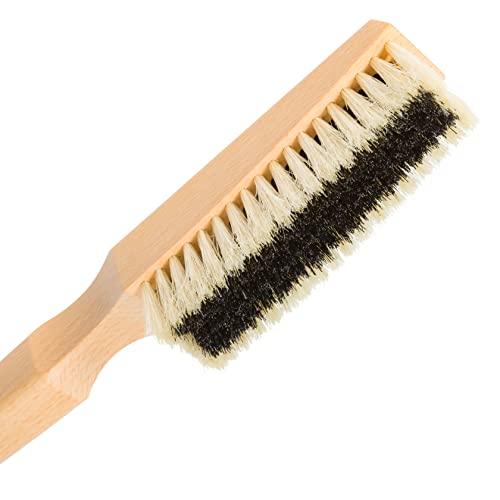 REDECKER Natural Pig Bristle Cashmere Brush with Oiled Beechwood Handle, 10-Inches Long, Two Layers of Bristles for Gentle and Thorough Cleaning, Made in Germany - Pig Bristle Brush