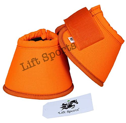 Horse Bell Boots 8 Colors Over Reach No Turn Bell Boots Wrap Tack Protection Equine (X-Large, Red)