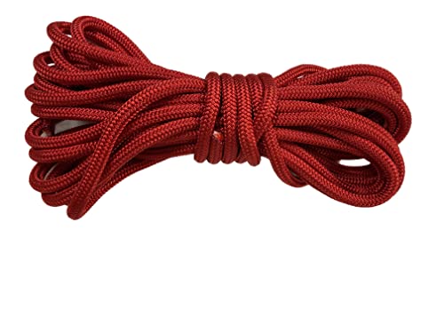 Blue Ox Rope Yacht Braid Polyester, Made in USA, Red, 50 ft