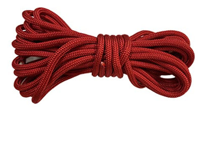 Blue Ox Rope Yacht Braid Polyester, Made in USA, Red, 50 ft