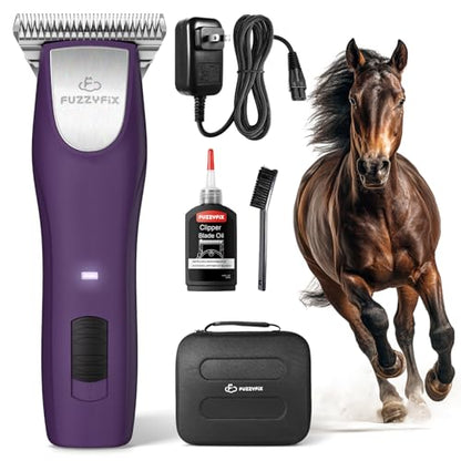 Professional Horse Clippers Cordless Detachable Wide Blade 2 Speed