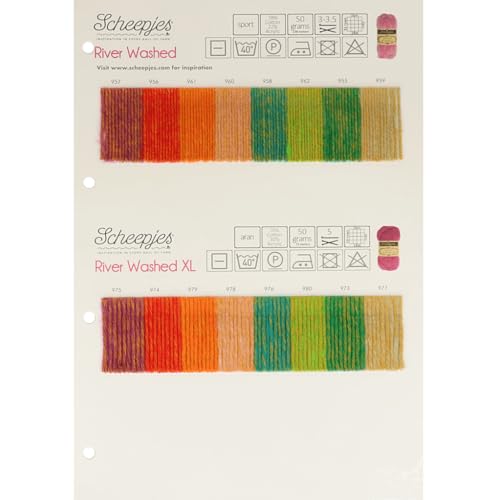 Scheepjes River Washed-XL Color Sample Card, 1 Card - color: River Washed-XL