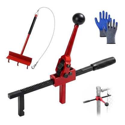 Fence Stretcher Tool, Heavy Duty Chain Link & Barbed Wire Fence Stretcher Tool & Top Rail Puller for Farm, Ranch, Garden & Yard Fence Installation or Repair Projects