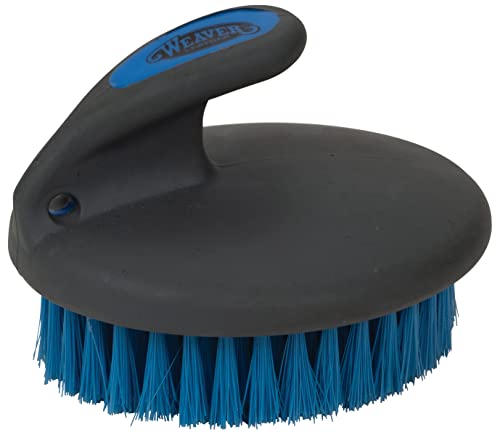 Weaver Leather Palm-Held Face Brush w/Soft Bristles Blue/Gray